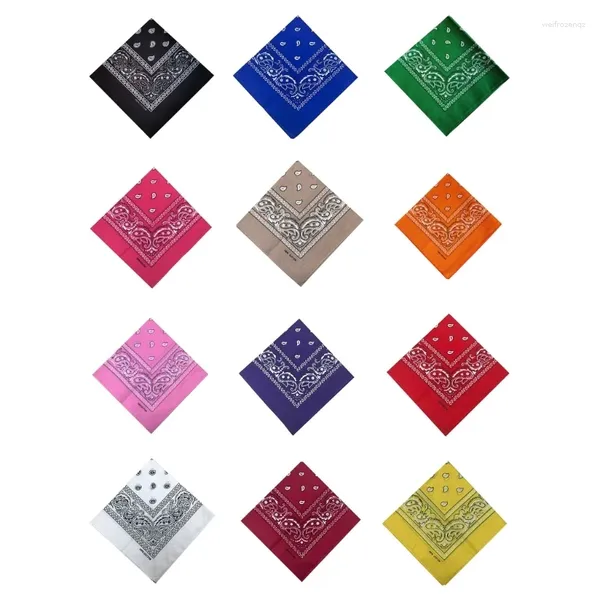 Écharrés Bandanas Hip Hop Cotton Bandanas Practical Scarf Farchchiefs Enveloppez la fête de fête de plein air multiples