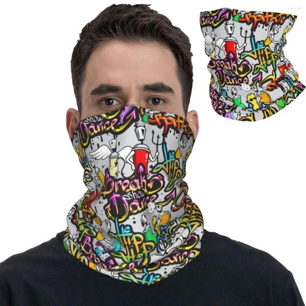 Bufandas Hip Hop Graffiti Art Bandana Neck Gaiter Balaclavas Balaclavas Bufanda Multifuncional Senderismo Unisex Invierno para adultos