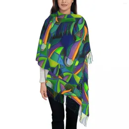 Bufandas de vidrio de vidrio bufanda abstracta estampado animal tallado suave y envuelto con una lástima mujer cabeza pañuelo de invierno