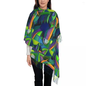 Sjaals paardenglas kunst sjaal abstract dierenprint warme zachte sjaals en wikkel met lange tassel dames hoofd winterbandana