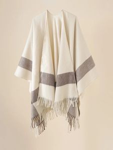 Bufandas Imitación Cashmere Capas de invierno Poncho para mujeres Hombres Bufanda Cálida Mujer Hombre Capa Para Mujer Pashmina Scarve Manta Wrap Shawl 231012