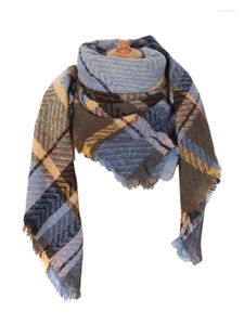 Foulards en automne hiver mode châle écharpe femmes Plaid gland décontracté pour dames cache-cou foulard enveloppes Cape