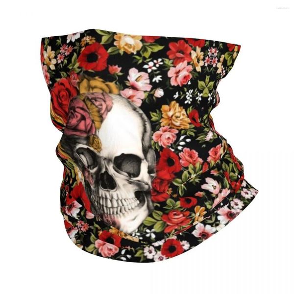 Foulards en fleurs fleurs de crâne bandana cache-cou imprimé rétro cagoules écharpe bandeau sports de plein air hommes adultes lavables