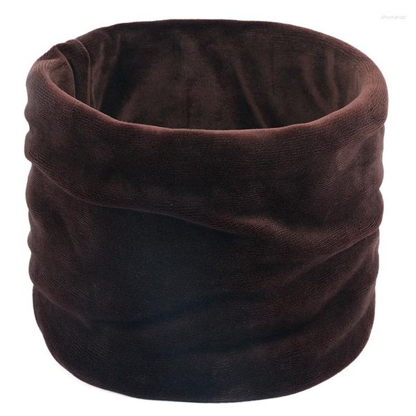 Écharpes en velours pull écharpe pur coton extérieur équitation mode chaud solide élastique couleur hiver pour hommes femmes