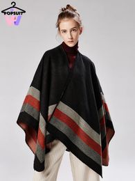 Sjaals voor dames Cape Fashion imitatie kasjmier jacquard geweven vier kleuren strepen passen bij elkaar dames sjaal luxe sjaal 231007