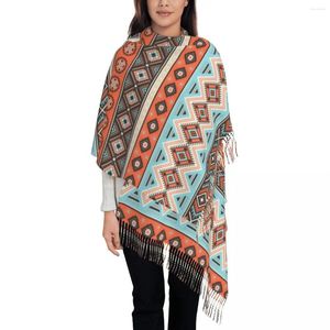 Sjaals Indiana Tribal Gestreepte Azteekse Sjaal Wraps Voor Vrouwen Winter Lange Zachte Sjaal Vintage Boho Stijl Omkeerbaar Kwastje