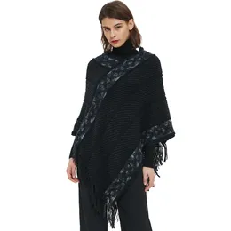 Écharpes Ins Luxury Cloak Femmes chaudes purs couleurs enveloppement écharpe châle épais dames tassel en dentelle couverture hiver pashmina cape tippet
