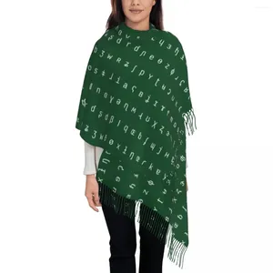 Sjaals IPA sjaal bosgroen warmhouden sjaals en omslagdoeken met kwastje dames luxe 2024 grote winter aangepaste DIY Bufanda Mujer
