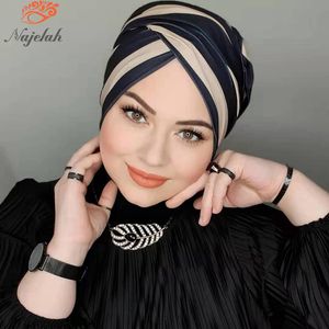 Bufandas Modal islámico Hijab Cap Abaya Hijabs para mujer Abayas Jersey Seda Bufanda Vestido musulmán Mujeres Turbantes Turbante Cabeza Undercap 230201