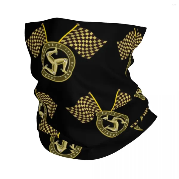 Écharrés Isle of Man Bandana Couvre de cou Races imprimées Motorcycle BALACLAVAS MAGIC SCRULS MULTIQUES MODIONNEMENT