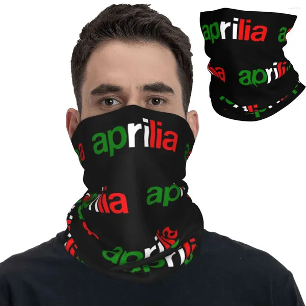 Bufandas Italia Aprilia Motocross Motocross Bandana Cubierta de cuello de motocicleta Wrap Buff Buff Face Mask Senderismo Hombres Mujeres Adulto a prueba de viento