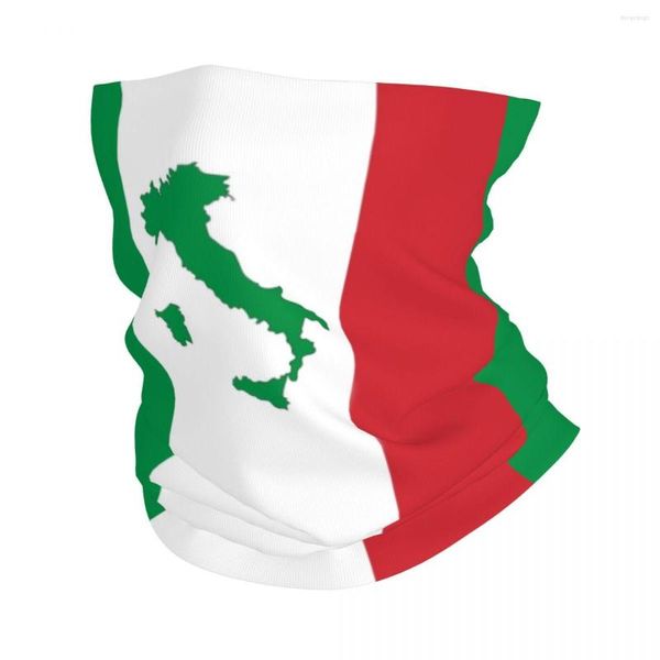 Bufandas Italia Bandana Cubierta para el cuello Impreso Bandera italiana Máscara Bufanda Multiuso Pasamontañas Pesca Unisex Adulto Toda la temporada