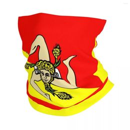 Échantillonnages Italie du drapeau de la Sicile Couverture de cou bandana coule imprimé sicilia wrap écharpe cagoule extérieur sportif unisexe