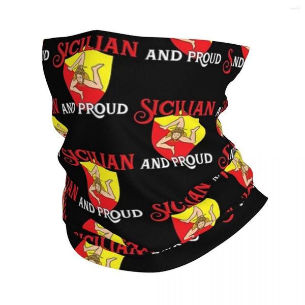 Bufandas Italia de la bandera de Sicilia Bandana cuello polaina impreso bufanda cálida pasamontañas senderismo pesca Unisex adulto toda la temporada