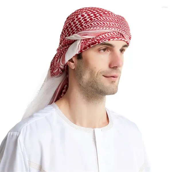 Bufandas Jacquard Bufanda árabe con caja de regalo Tácticamente Kerchief Multi Propósito Shemagh para hombre A prueba de polvo Keffiyeh Headscarf
