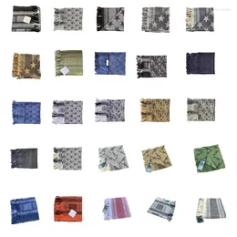 Bufandas Jacquard Patrón Bufanda árabe Tácticamente Kerchief Multi Propósito Head Wrap Hiphop Square Turbante para accesorios masculinos Po