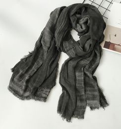 Sjaals Japanse Unisex Stijl Winter Sjaal Katoen En Linnen Solider Kleur Lange Dames Sjaal Mode Mannen 230921