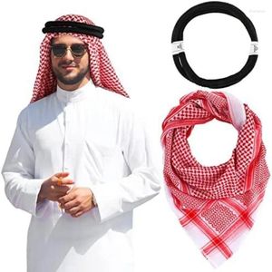 Sjaals Keffiyeh Met Aqel Touw Arabische Mannen Hoofdband Tulband Man Head Wrap Midden-Oosten Sjaal 3 Kleuren