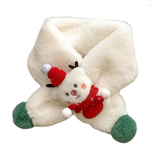 Foulards enfants écharpe croisée élégante lavable poupée d'agneau de dessin animé pour les tout-petits en plein air collier de bébé