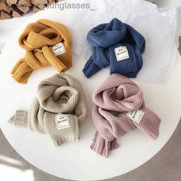 Écharpes enfants écharpe automne hiver mode coréenne enfants tricot bébé bavoir laine tricot hiver polyvalent femme chaude fille garçonL231122
