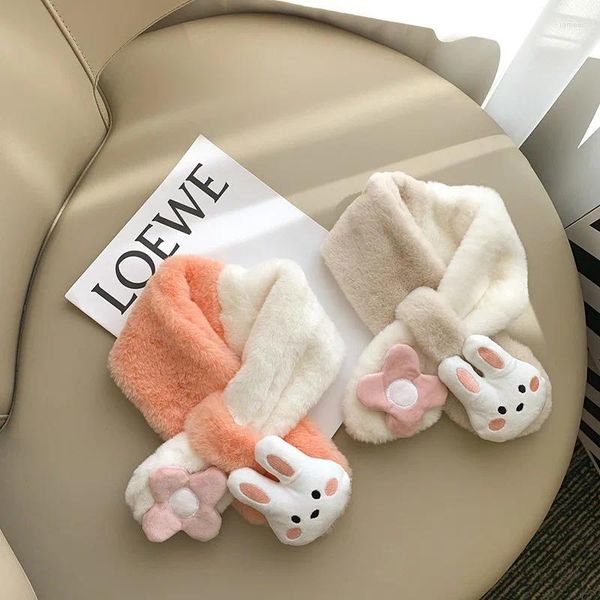 Écharpes enfants écharpe garçons filles bébé hiver chaud femmes fourrure peluche enfants col de cou garder accessoires B109