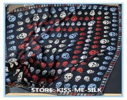 Sjaals kissmesilk schedel zijden sjaal grote vierkante zachte chiffon sjaal dualuse dames 135135cm45g3868559