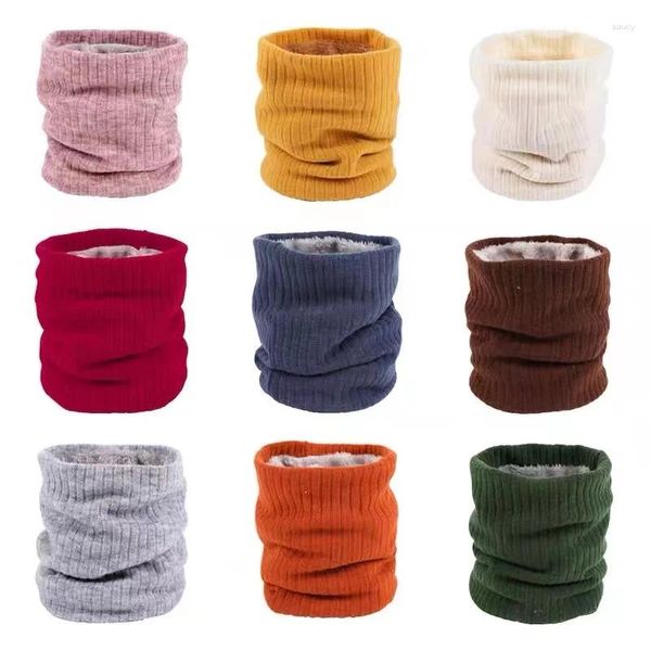 Écharpes tricotées en peluche cou écharpe pour femmes hommes polaire anneau Bandana plus chaud hiver coupe-vent cyclisme ski masque collier