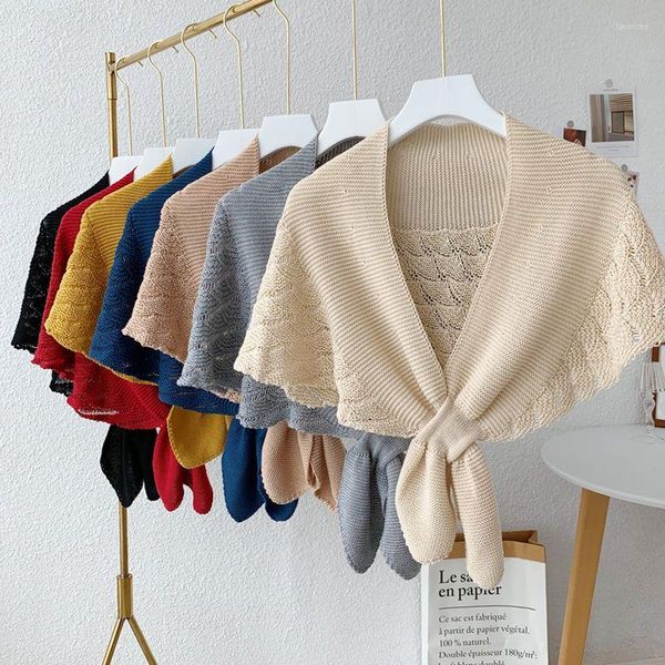 Foulards tricotés châles printemps été 2023 Capes concepteur japonais écharpe femmes hiver femme musulmane Hijab ensembles femmes Cape écharpes