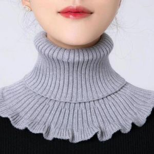 Écharpes pull tricoté écharpe femme petit châle automne et hiver pull pour la chaleur protection du cou épaule attachée col