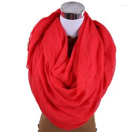 Sjaals Koreaanse vaste kleur oversized lange katoenen linnen strand zonnebrandcrème dames heren winterhalsbescherming warme zijden sjaal b90