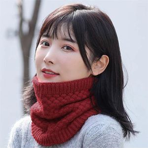 Sjaals Koreaanse versie Wollen sjaal Winter Mannen en Vrouwen Volwassen Veelzijdig Pluche Voor Student Effen Kleur Trui Dik Warm