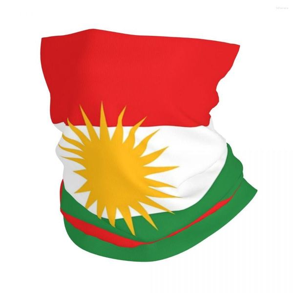 Foulards Kurdistan Kurde Drapeau Bandana Cou Couverture Imprimé Wrap Masque Écharpe Multi-usage Balaclava Vélo Pour Hommes Femmes Adulte Coupe-Vent