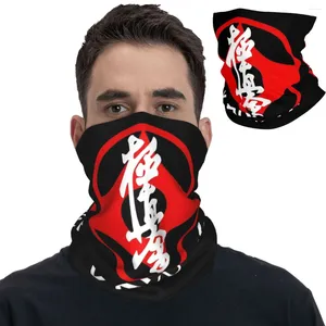 Écharbes Symbole de karaté kyokushin et Kanji Bandana Neck Gaiter Printed Mask Mask Mask Scharf Multi-Use Headwear Sports Unisexe Adulte
