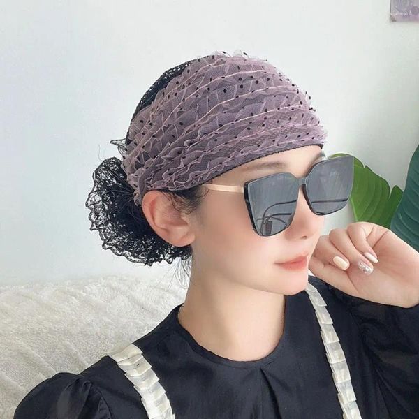 Écharpes chapeaux turban en dentelle pour femmes HEADSCARF MUSLUM