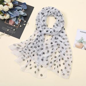 Écharpes Dames Mode Wheatwomen Polka Dot Viscose Châle Écharpe Haute Qualité Imprimer Doux Pashmina Étole Foulard Musulman Hijab Sjaal