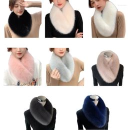 Sjaals dames lange pluche sjaal met onzichtbare fix clip veelzijdige meiden nek warmer mode street casual necklerchief