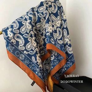 Sjaals Dames Kleine Vierkante Zijden Sjaal Dames Man Vintage Cashew Bloemen Print Nek Sjaals Mode Bandana Zakdoek Designer Sjaal 231102