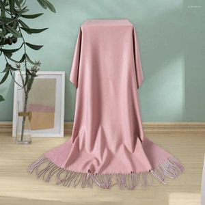 Bufandas Lady Soft Shawl Elegante Bufanda de invierno para mujer Borla adornada Cálido Grueso para fiestas de graduación Sombrilla Protección Hombro Cuello