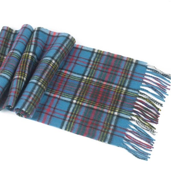 Écharpes Laine d'agneau Cachemire Écharpe Solide Plaid Tartan Stripe Long Gland Pashmina Châle Wraps Foulard Pour Homme Femmes