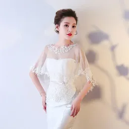 Accesorios de boda de gran tamaño bufandas Capas de vestir de verano Summer Lace Flower Women Wraps Bridal Transparente