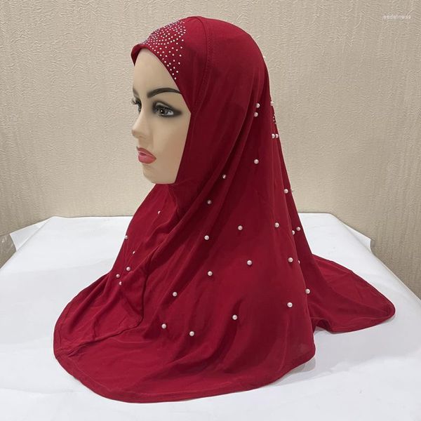 Bufandas Último musulmán Amira Hijab con listones Bufanda islámica de alta calidad Sombreros árabes Mujeres Headwrap Ramadan Pray