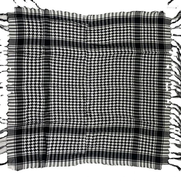 Foulards en treillis motif Keffiyeh foulard cravate arrière tête enveloppement pour hommes Po accessoires Y1UA