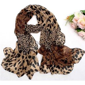 Bufandas Bufanda con estampado de leopardo para mujer 2023 Banda para el pelo de seda pequeña Pañuelo para el cuello Bufanda de gasa de lujo multiusos Accesorios para mujer J230703