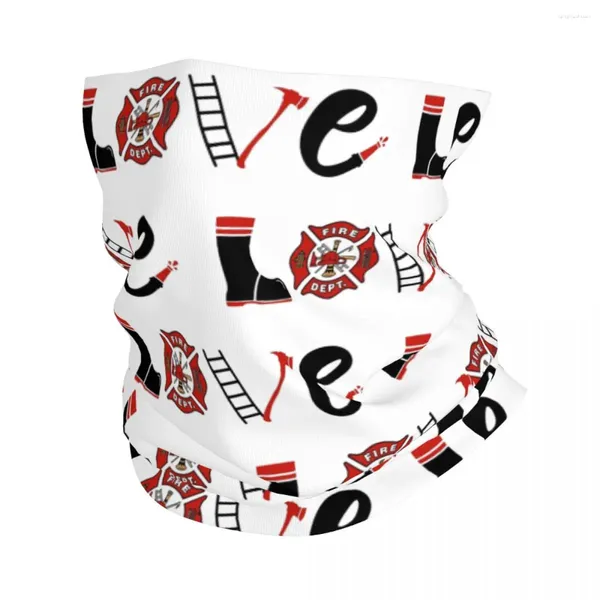 Foulards Love Firefighter Fire Rescue Bandana Couvre-cou Cagoules Wrap Écharpe Multifonctionnelle Bandeau Courir Pour Hommes Femmes Adultes