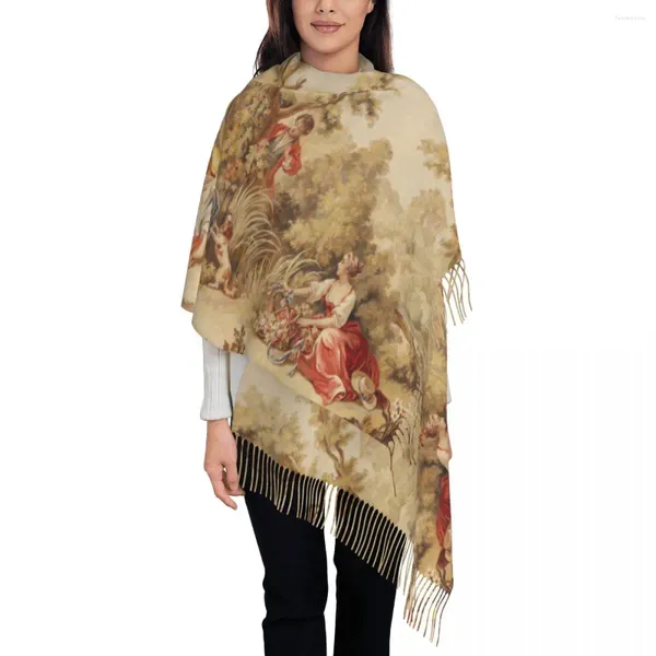 Foulards de luxe Aubusson Tapisserie Français Gland Écharpe Femmes Hiver Chaud Châle Wrap Lady Fleurs Florales Européennes