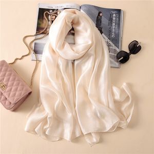 Foulards Marque De Luxe Femmes Mode Écharpe Plaine Solide Soie Lin Châles D'été Dame Bandanas Pashmina Foulard Hijab 18090Cm 230407