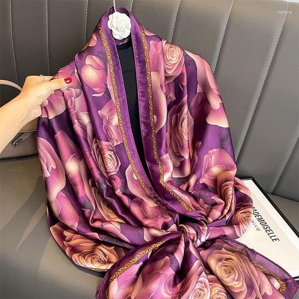 Foulards de luxe Marques de mode Impression Foulard en soie pour femmes Châles Foulard Étole Wrap Hijabs Lady Bandana Bandeau
