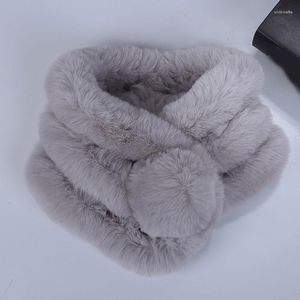 Bufandas de lujo falso pelaje tibio calienta moda de peluche suave espesada chal de invierno para niños adultos gruesas al por mayor