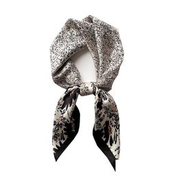 Écharpes De Luxe Écharpe En Soie Naturelle Femmes Imprimé 100% Réel Wrap Châle Carré Bandana Cheveux Foard Foulard Hijab Pashmina Drop Deliv Dhg3D