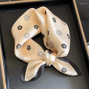 Sjaals luxe paisley print echte zijden sjaal dames solide dames haarband wirst bandana headkerchief square Hijab echarpe 2023
